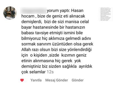 Çocuk Allerji ve Astım Kliniği hasta ailesi mesajı 3