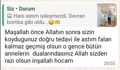 Çocuk Allerji ve Astım Kliniği hasta ailesi mesajı 13